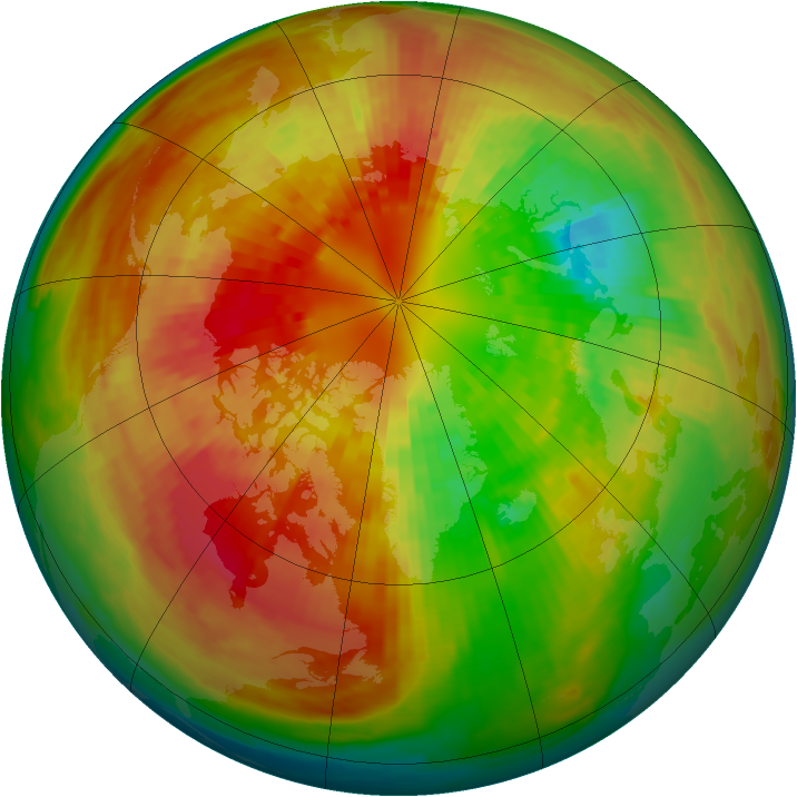 Arctic ozone map for 11 March 2003